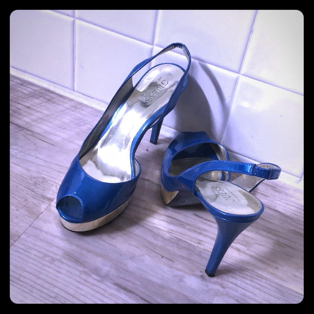 Peep toe Slingback Guess Party Heels
